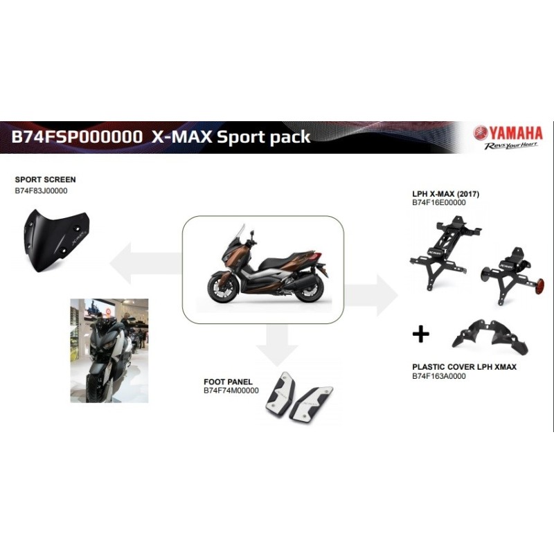 Pack accesorios originales Yamaha SPORT XMAX 125/300/400 17-18 B74FSP000000**