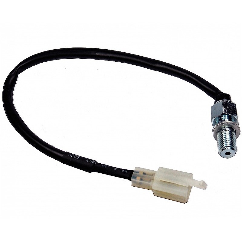 Interruptor Stop Hidráulico M10 x 1,25- 1 Agujero - 2 Cables - 2 Pins con conector