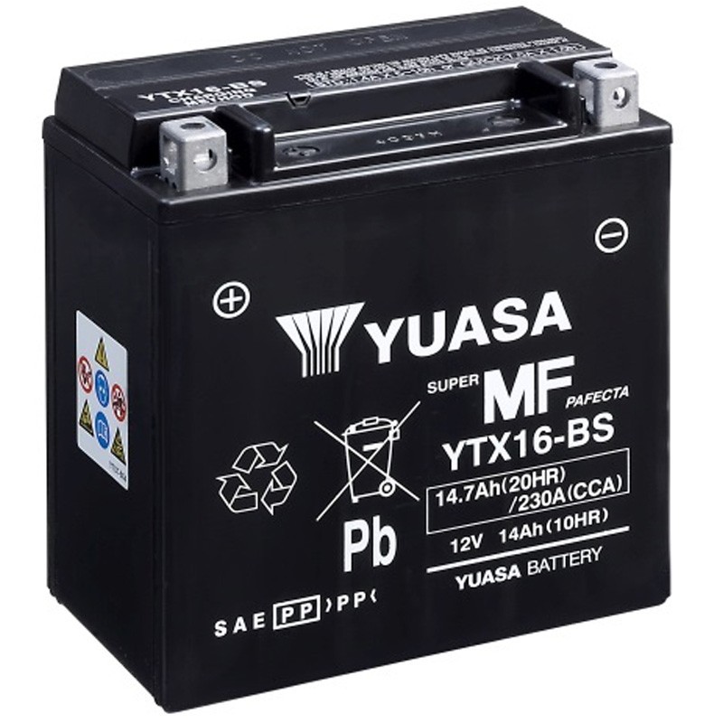 Batería Yuasa YTX16-BS Sin Mantenimiento