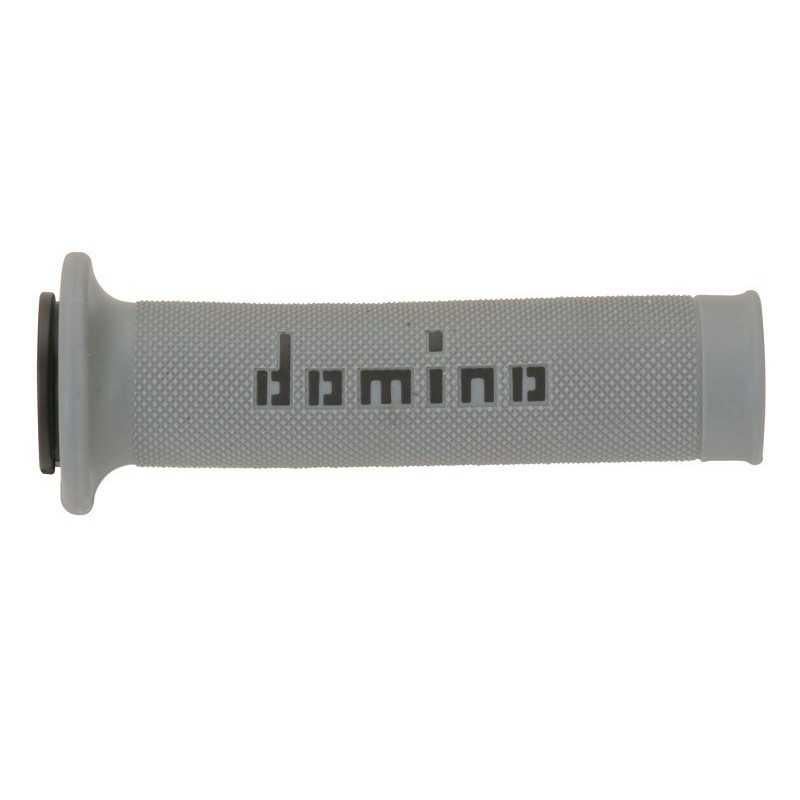 Puños Domino On Road Gris - Negro Abiertos D 22 mm L 120-125 mm