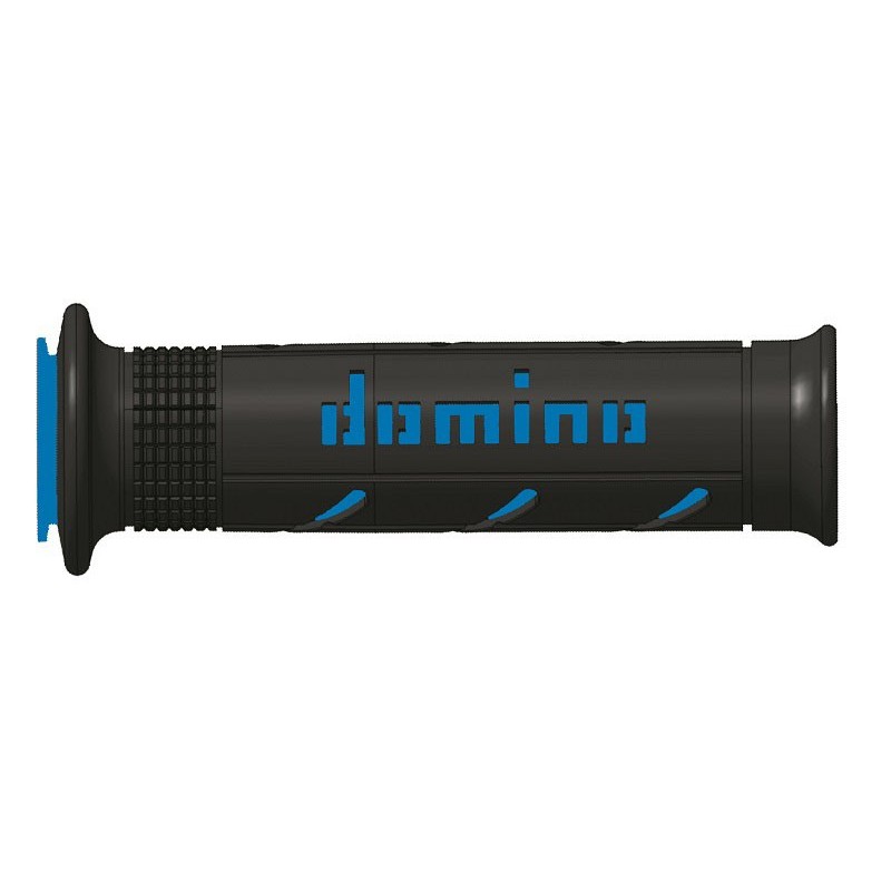 Puños Domino XM2 Super soft Negro - Azul Abiertos D 22 mm L 120-125 mm
