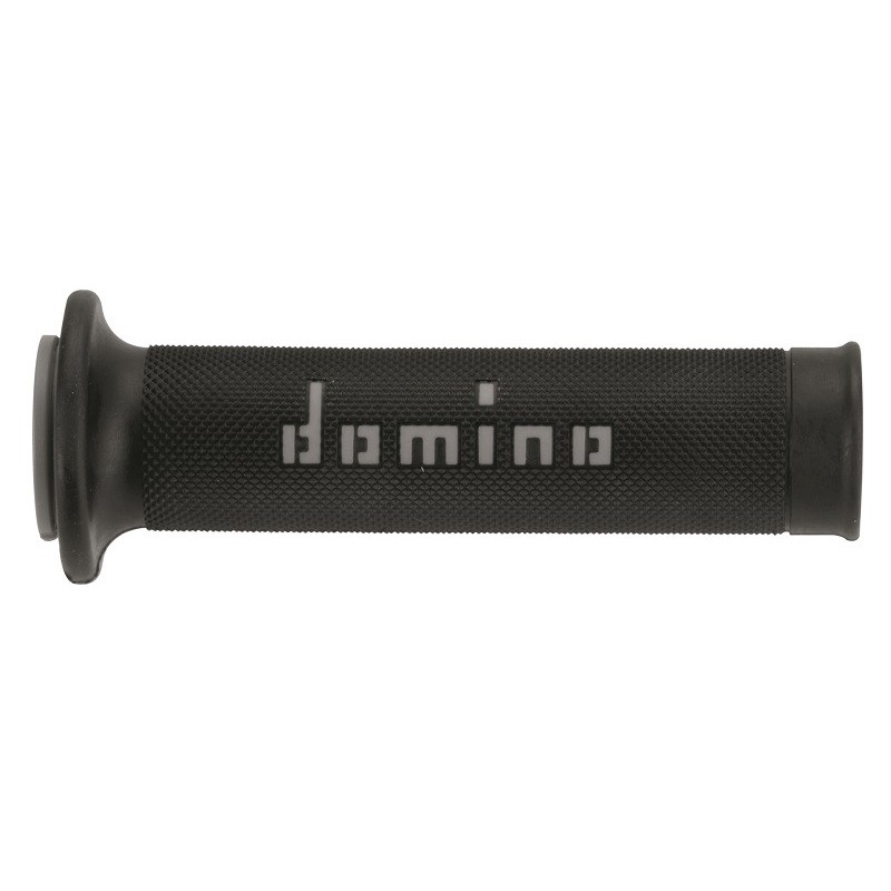 Puños Domino On Road Negro - Gris Abiertos D 22 mm L 120-125 mm