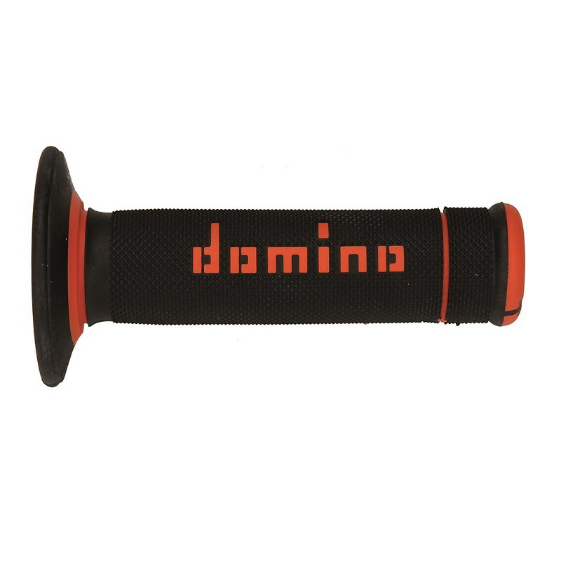 Puños Domino Off Road X-Treme Negro - Naranja Cerrados D 22 mm L 118 mm