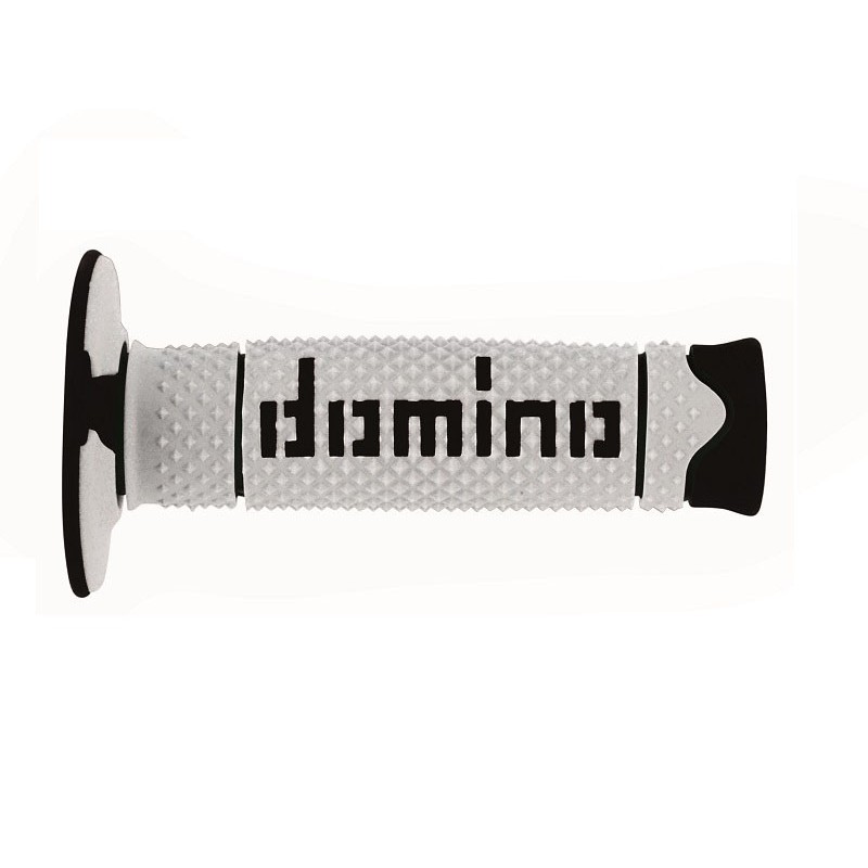 Puños Domino DSH Off Road Blanco - Negro Cerrados D 22 mm L 120 mm