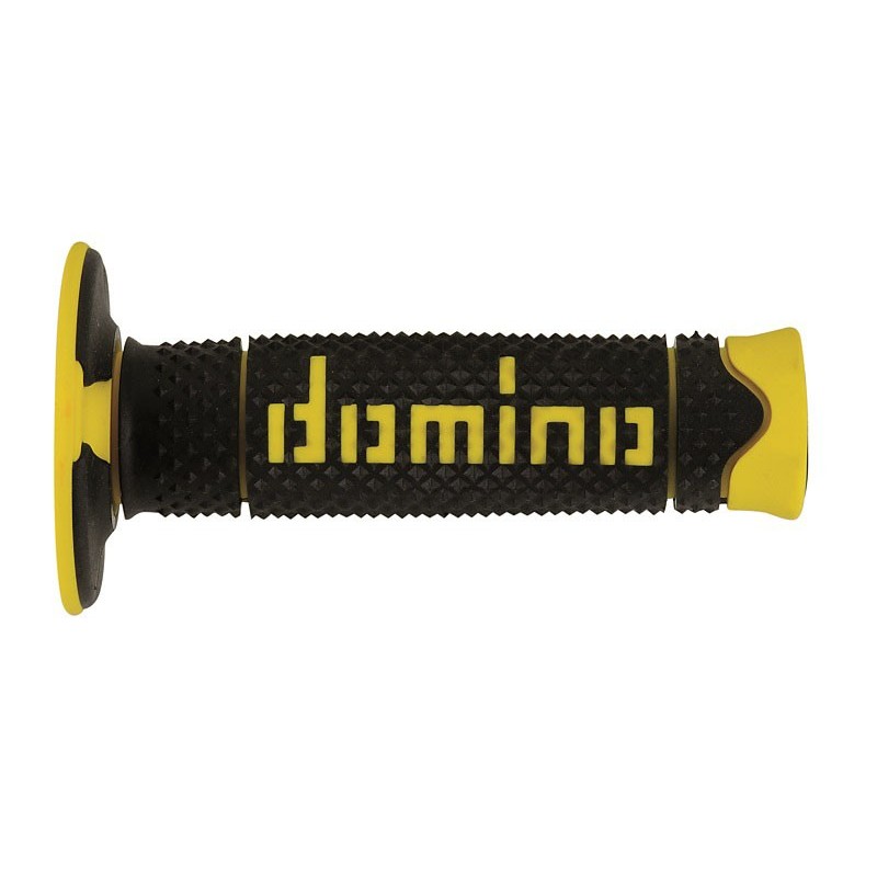 Puños Domino DSH Off Road Negro - Amarillo Cerrados D 22 mm L 120 mm