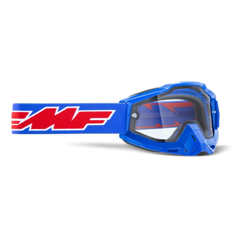 FMF POWERBOMB GOGGLE ROCKET BLUE - CLEAR LENS