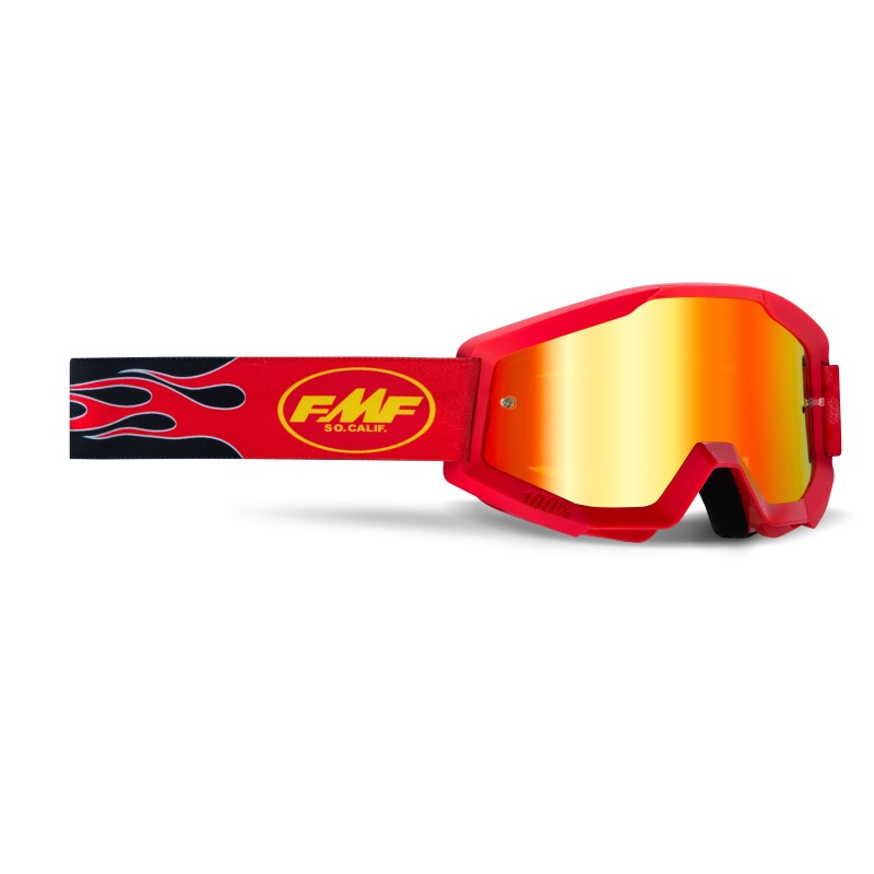 FMF POWERCORE GOGGLE FLAME RED - MIRROR RED