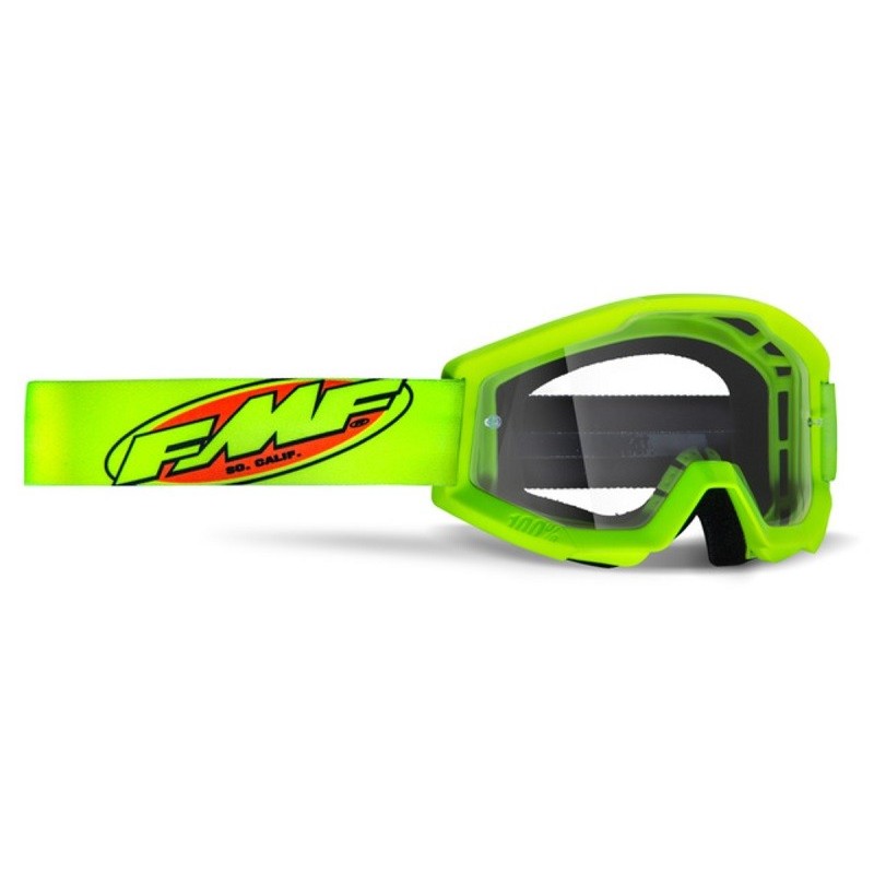 FMF POWERCORE YOUTH (JUNIOR) GOGGLE CORE YELLOW - CLEAR LENS