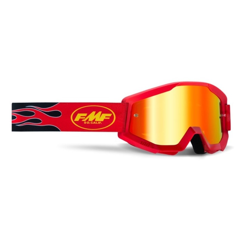 FMF POWERCORE YOUTH (JUNIOR) GOGGLE FLAME RED - MIRROR RED